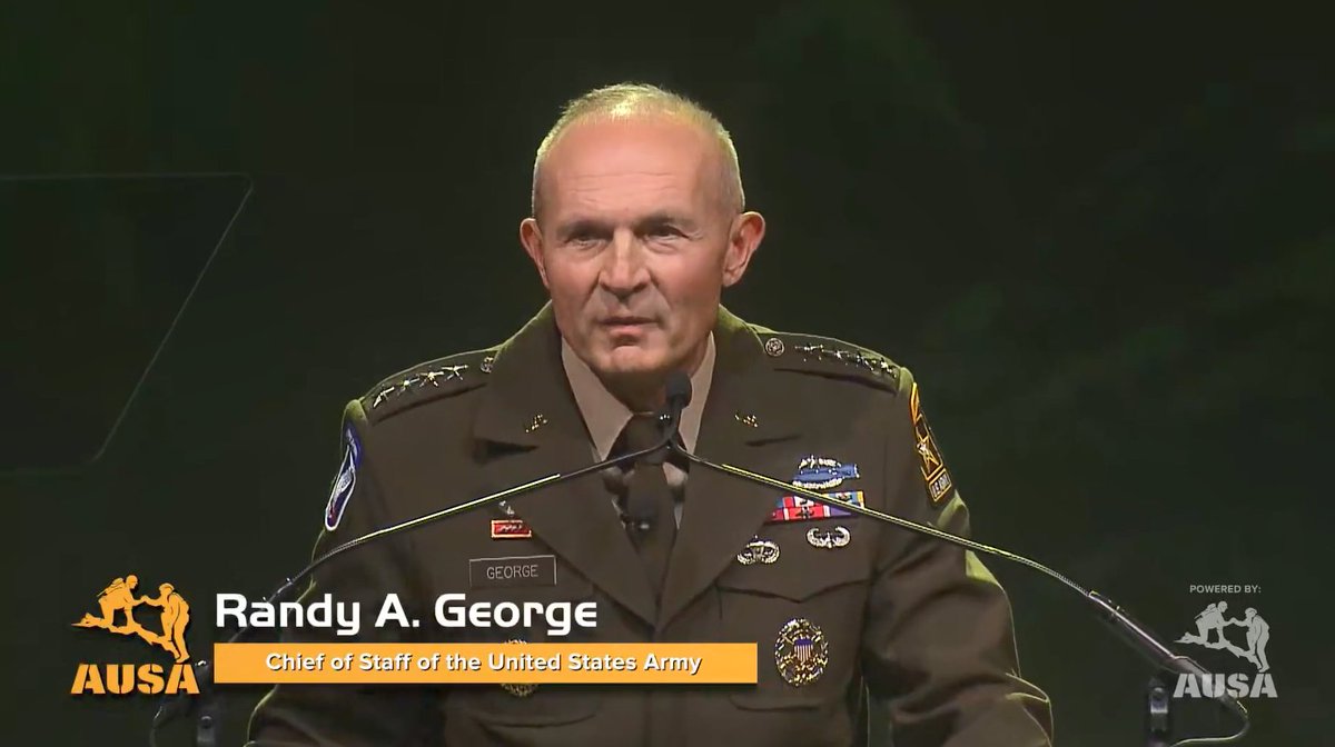 USArmy's tweet image. Gen. George:  &quot;When Americans see our Army, I want them to see what I see.  I want them to feel the pride that I feel.

Because their Army is the best ground fighting force in the world. When our Army hits the dirt, our nation means business. Our allies and partners don’t want to…