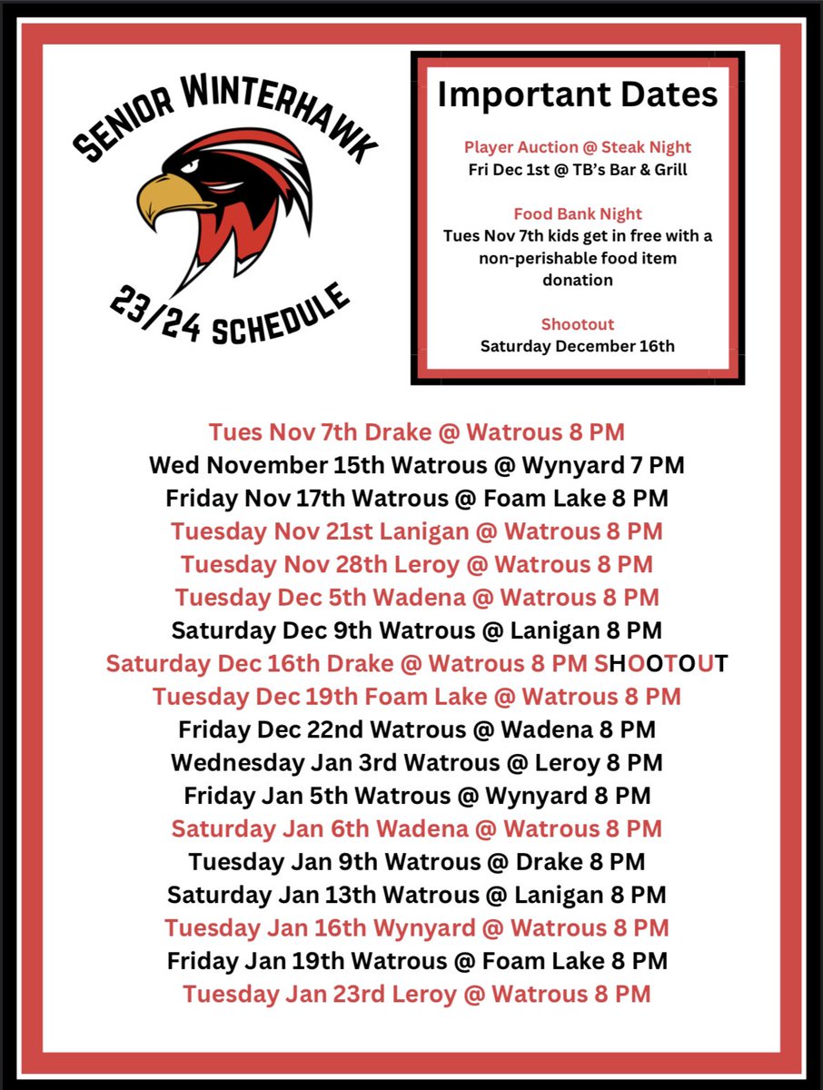 Watrous Winterhawks tweet media