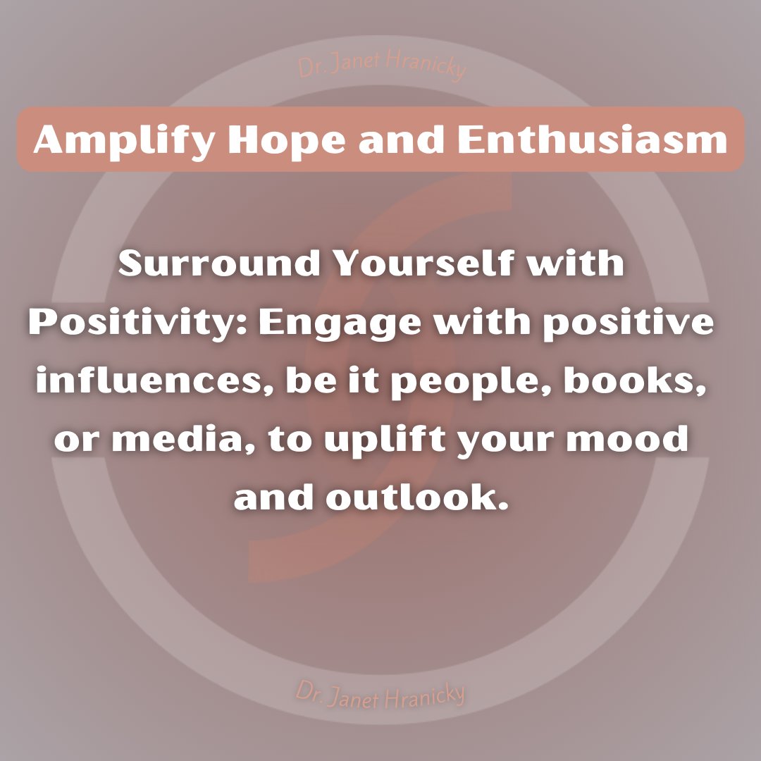 Boost hope & enthusiasm with these tips! ✨ Use positive affirmations to shape a hopeful mindset. Enjoy the calming power of nature to rejuvenate your spirit. Fill your world with positive influences for an uplifted mood. 🍃🌟 #Mindfulness #Positivity #WellnessJourney