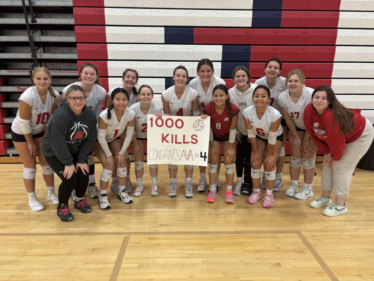 Congratulations, 17 National's Ava Krueger, on reaching the 1,000 kills milestone with Marathon HS!  We are so proud of all your hard work!