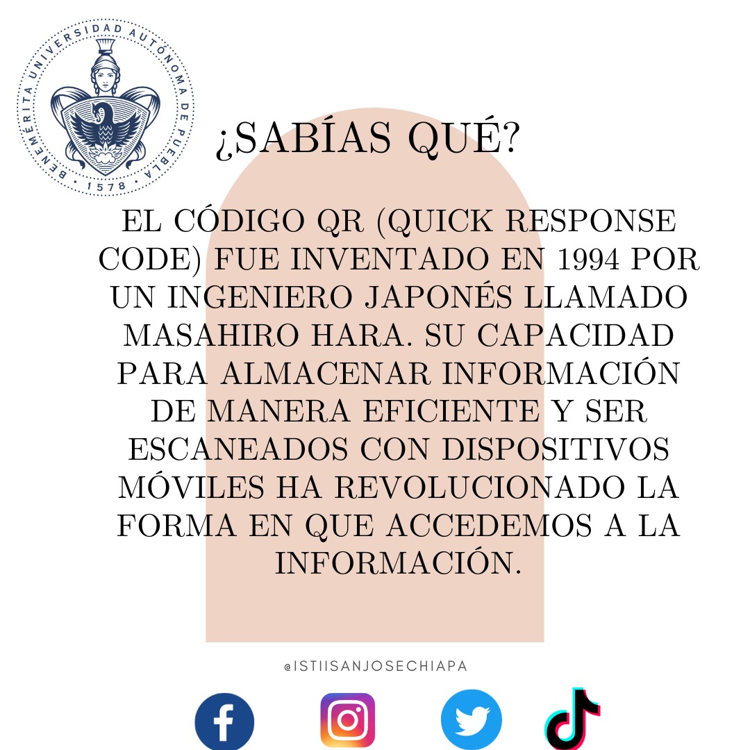 IstiiSan's tweet photo. El ocupar los códigos QR hoy en día es una de las mejores formas de obtener información, aprendamos a usarlos. 

#CRC #BUAP #ISTII #QR #infirmation https://t.co/bjjsJo3e1v