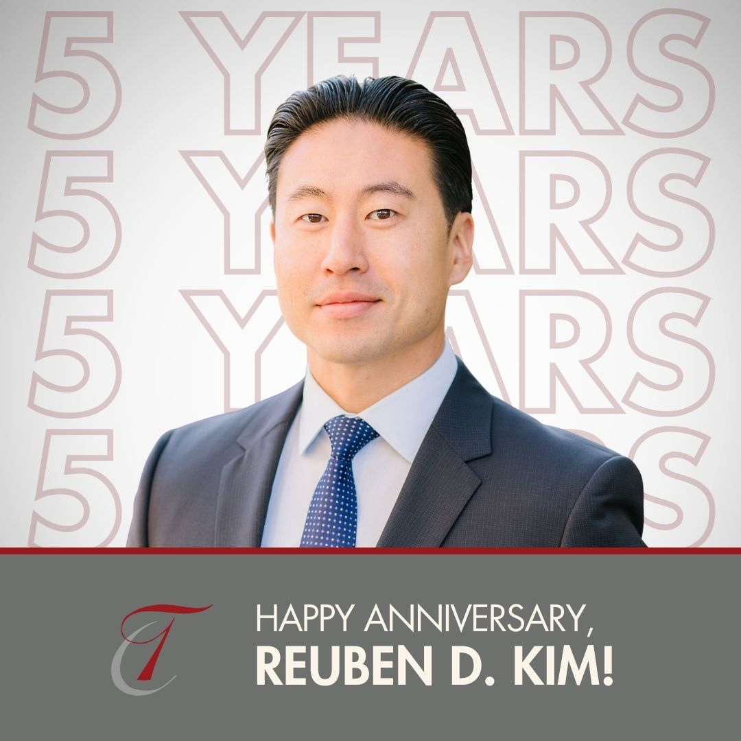 CAHOALaw's tweet image. Join us in wishing our senior attorney, Reuben D. Kim, a happy five year work anniversary! We are #TeamTinnelly because of YOU, Reuben! Thank you for your hard work and dedication to our clients, customers and team. Happy Anniversary!