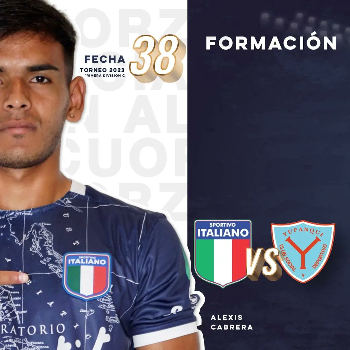 SpItaliano's tweet photo. ⚽️ ¡Formación confirmada de Sportivo Italiano para esta tarde!
#VamosTano🇮🇹
#ForzaACIA💪🏻
#PrimeraC https://t.co/kok6JLySZG