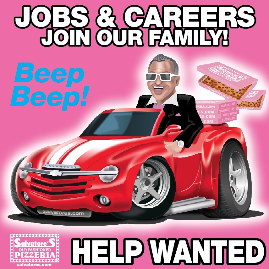 💥HELP WANTED!  👊WE WANT YOU! Career Opportunities. 
 Managers &amp; Assistant Managers  🚙Delivery Drivers
 🍩Donut Bakers &amp; Cake Decorators salvatores.com/careers
JOIN OUR FAMILY!  Part-Time &amp; Full-Time positions available, competitive pay + benefits #helpwanted #wewantyou