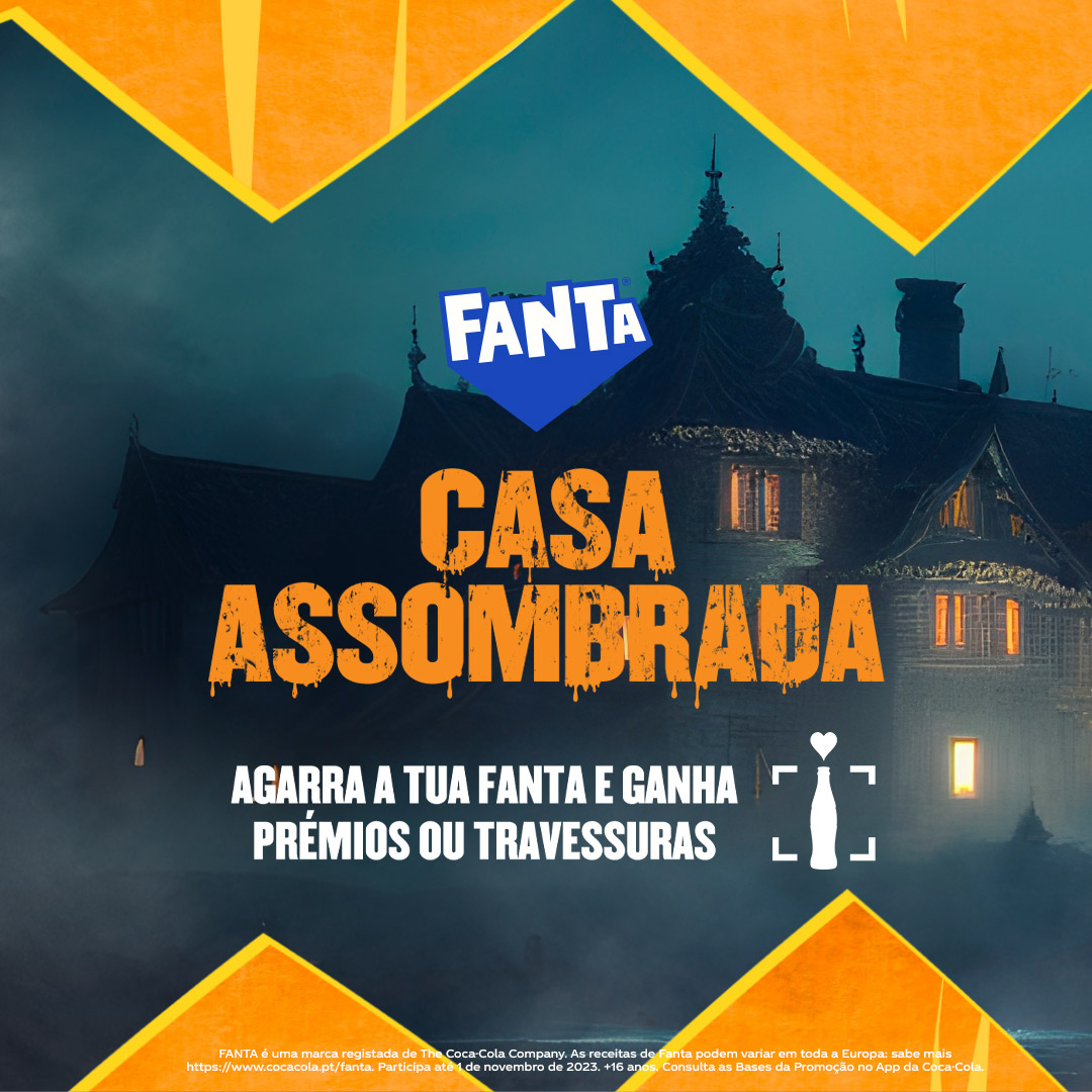 Fanta_PT's tweet photo. Os prémios mais assustadores para o Halloween estão à tua espera na Casa Assombrada de Fanta... Onde é? Na App da Coca-Cola! Faz download e participa... se te atreveres! 👻 #FantaHalloween https://t.co/lCtYdLhiIJ