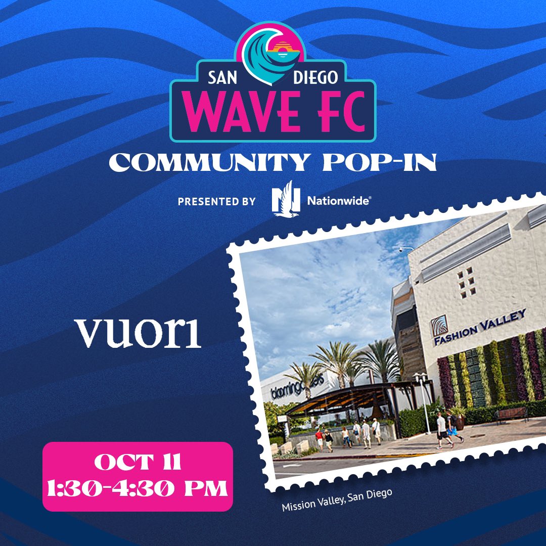 San Diego Wave FC on X: 📍 fashion valley mall we'll be located