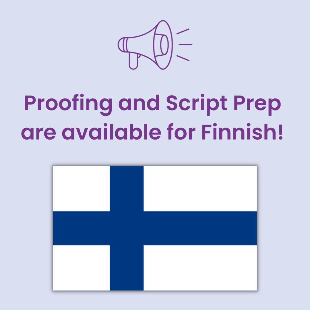 We have an exciting update! You can now use the script preparation tools for Finnish scripts and proof audio projects in the Finnish language. 🇫🇮