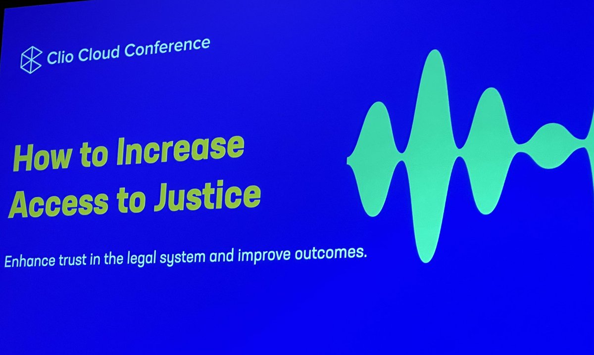 So important to hear the voices for #ATJ at #cliocon who offer real solutions to overcome the barriers to justice for all. <a href="/natalalleycat/">Natalie Anne Knowlton</a> <a href="/jazzhamptonESQ/">Jazz Hampton</a> @NoraCregan <a href="/goclio/">Clio</a> <a href="/jack_newton/">Jack Newton</a>