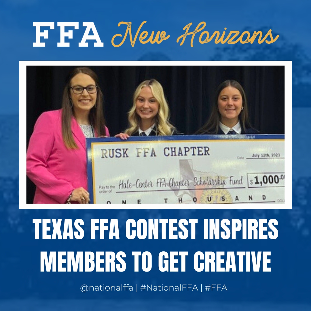Embracing creativity, community service and agricultural advocacy, the Rusk FFA Chapter in Texas introduced its inaugural T-shirt design contest and sale at the 2023 Texas FFA State Convention. 🌟

Go to the full story! ⬇
ffa.org/the-feed/texas…

#FFAService #NationalFFA