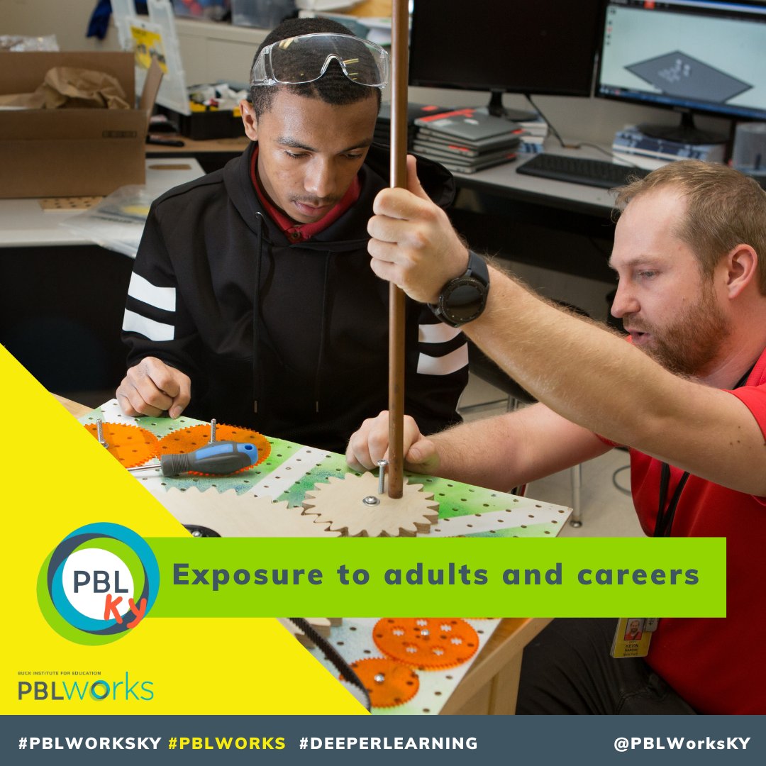 PBLWorksKY's tweet photo. Why PBL?
EXPOSURE to ADULTS & CAREERS!
Students interact with adults, businesses and organizations, and their community and can develop career interests.
Click here to read more on #WHYPBL:
πhttps://t.co/XZnygnce86
#PBLWorksKY #KYdoesPBL #PBLWorks #WhyPBL https://t.co/Ug1t7nAOkL