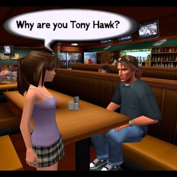 AIGenGames's tweet photo. Title: Tony Hawk's Existential Nightmare
Genre: Psychological Thriller
Platform: Sony PlayStation 2
Released in 2005 https://t.co/f2wq4QBPjs