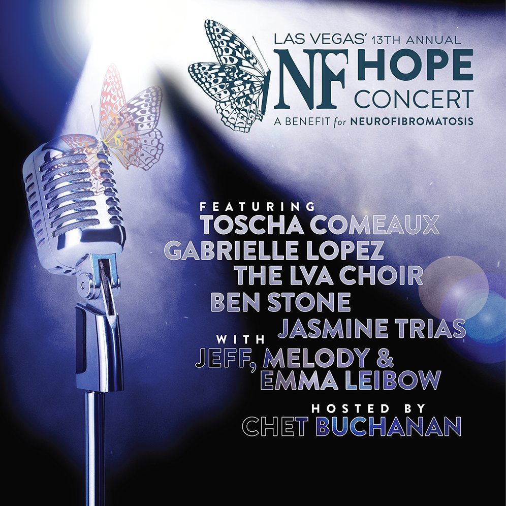 nfnetwork's tweet photo. VEGAS IS BACK! Las Vegas' 13th Annual NF Hope Concert is back Sunday, October 22, 2023 at 1:00 PM at the beautiful Myron's at The Smith Center. Read more and get tickets here...https://t.co/W9VBHA0OfX
#NFHopeConcert #hopeisliveagain #Neurofibromatosis #giveback #endNF https://t.co/W5lAc4tO5g