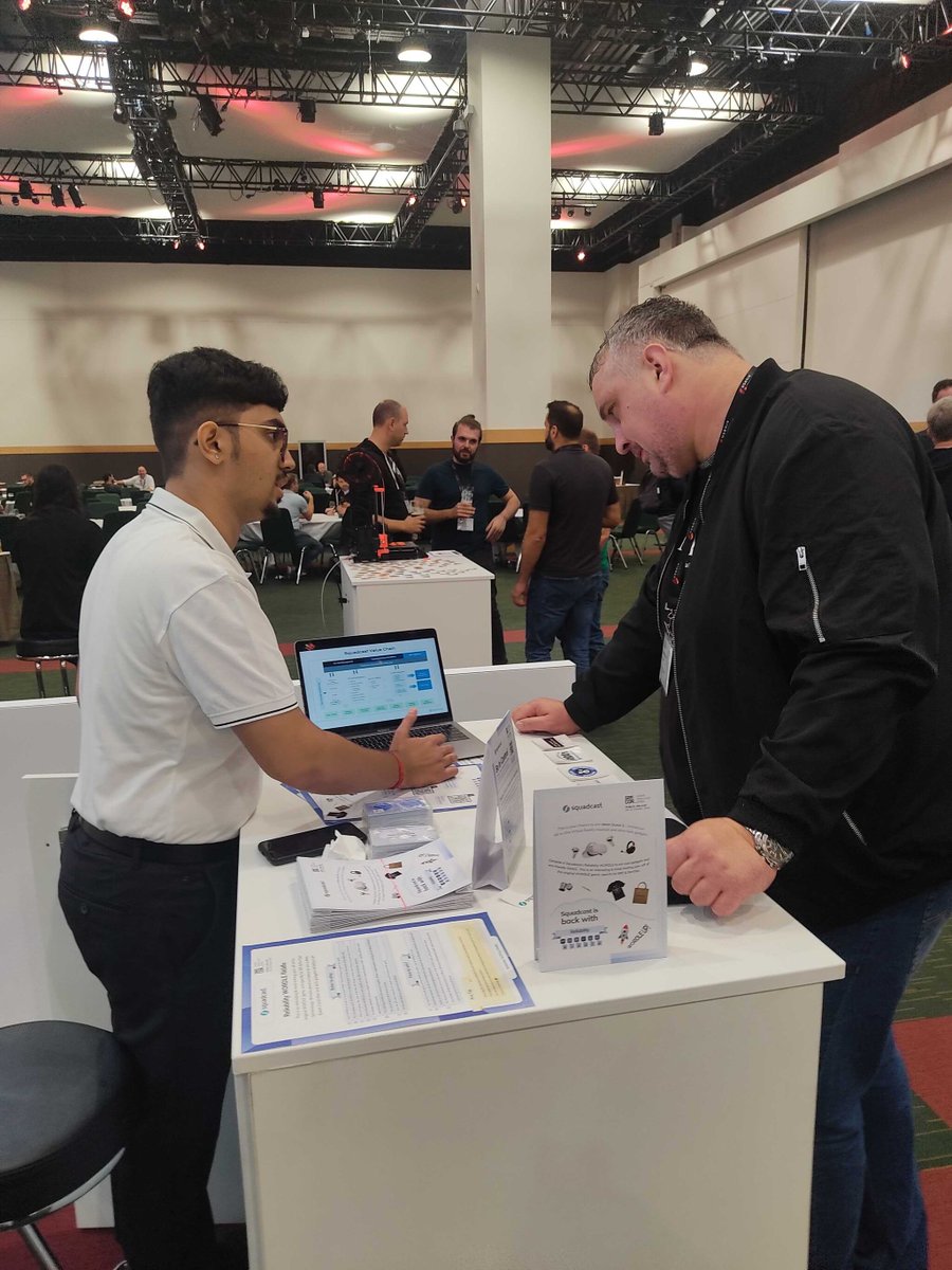 squadcastHQ's tweet image. Having a blast at @SREcon 2023! Grateful for the amazing folks who stopped by our booth to chat about all things #SRE.🙌🏻 

👉🏼 : bit.ly/3PNCMfn 

#Networking #SRECommunity