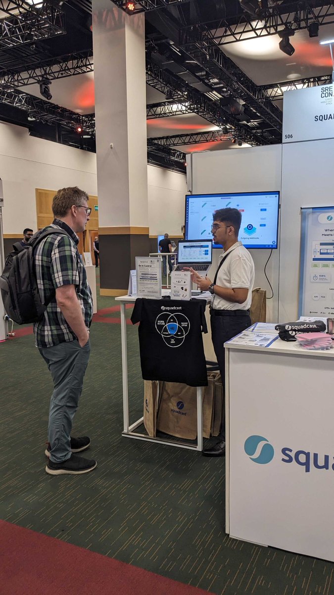 squadcastHQ's tweet image. Having a blast at @SREcon 2023! Grateful for the amazing folks who stopped by our booth to chat about all things #SRE.🙌🏻 

👉🏼 : bit.ly/3PNCMfn 

#Networking #SRECommunity