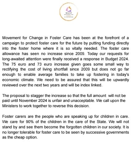 SephineMorris's tweet photo. Foster carers &amp; those with an interest in helping remove the barriers to fostering- please share @m4cif statement on #Budget24 https://t.co/f1afrDyZTa