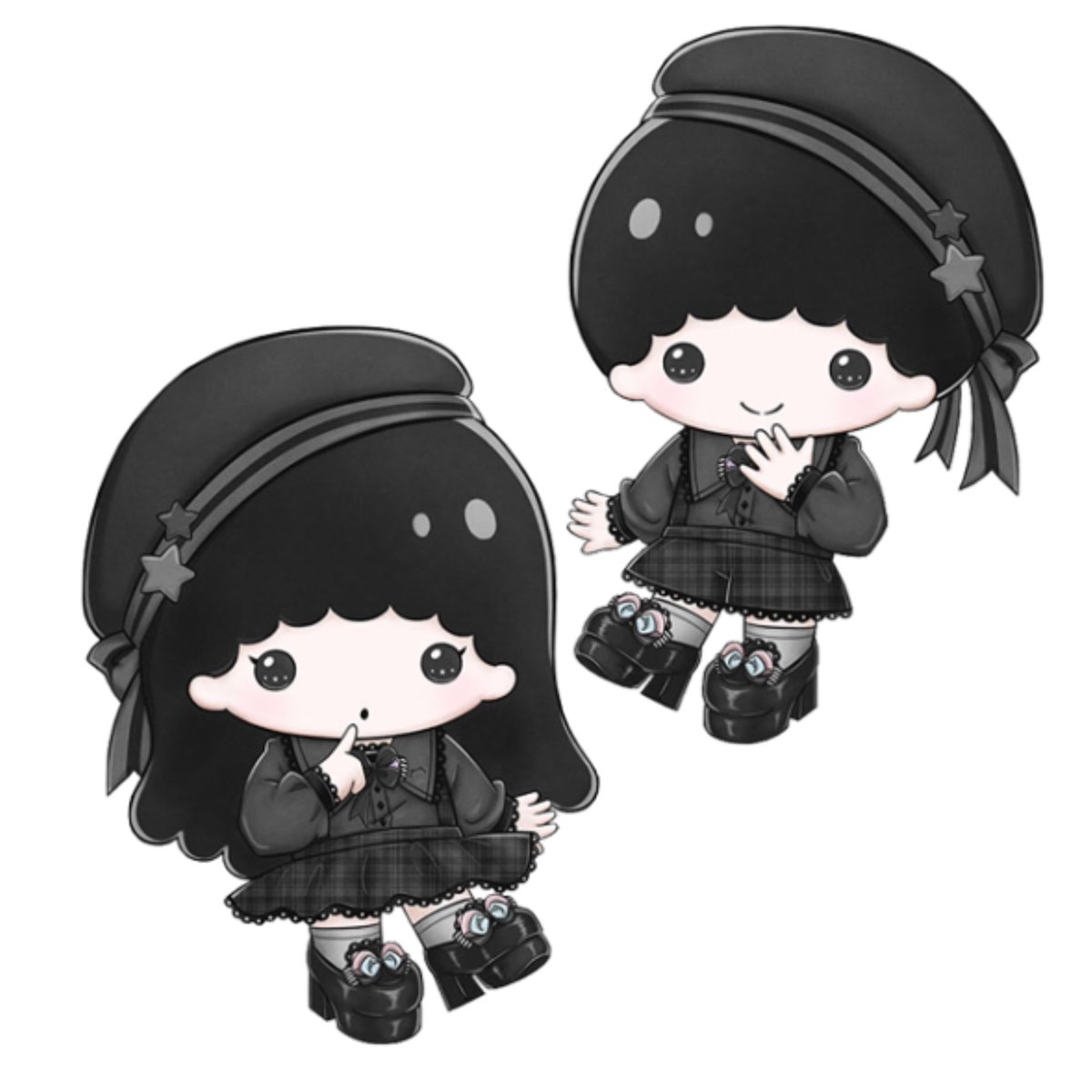 heartipink's tweet photo. sanrio x mayla black cat academy https://t.co/n6T888xCIv
