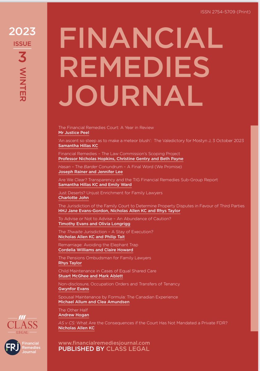 Financial Remedies Journal tweet media