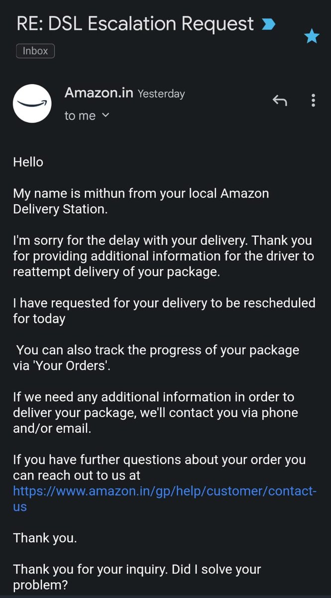 debxdrita's tweet image. 3/8: Mr. Mithun from the Local Delivery Center gave me the same promise, but it too went unfulfilled. He assured me in call too that delivery would be done. I waited till EOD but didn&apos;t receive the product. 
#FalsePromises #AmazonIssues