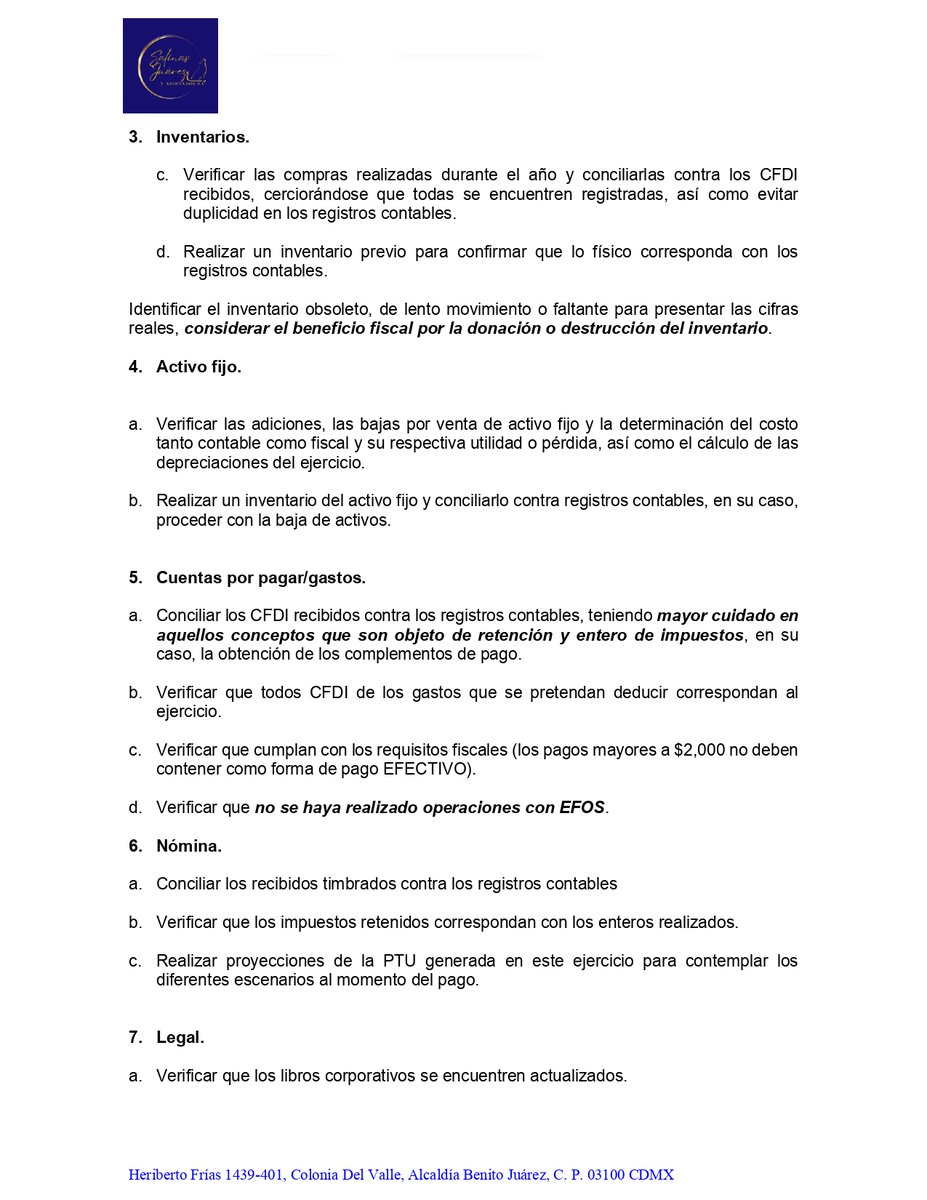 SALINASJUAREZAS's tweet photo. Recomendaciones para un buen cierre financiero-fiscal. https://t.co/fyRhV2BJ63