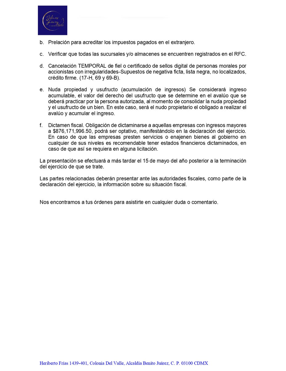 SALINASJUAREZAS's tweet photo. Recomendaciones para un buen cierre financiero-fiscal. https://t.co/fyRhV2BJ63
