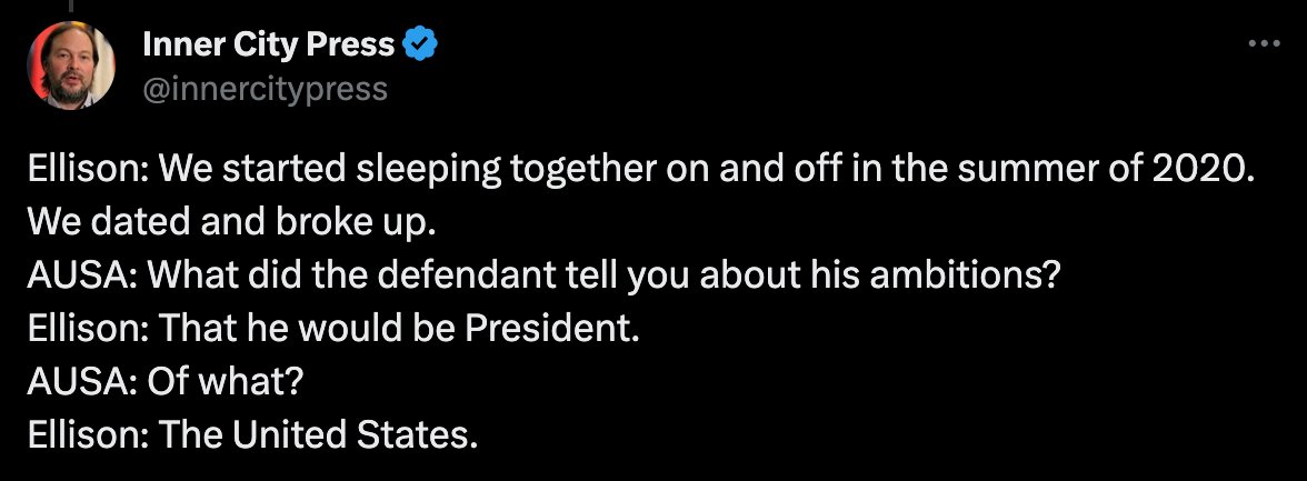 Cointelegraph's tweet photo. 🚨JUST IN: Live tweets of Ellison's testimony reveal that @SBF_FTX  had plans of becoming the President of the United States. https://t.co/FGD8UYYHdX