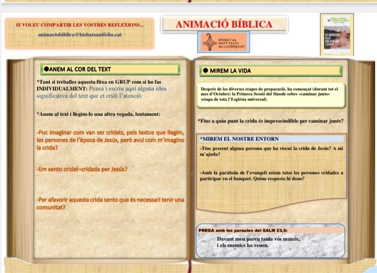 TeologiaEdite's tweet photo. https://t.co/YpJ9XzkIEZ. Fitxes animació bíblica octubre 2023 https://t.co/QUKIo0KOpl