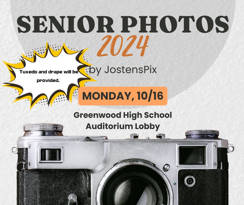 GwoodYbook's tweet image. @ghsgatoraid Class of 2024 pictures are this coming Monday. Please see Mrs Terry if you have questions or concerns.