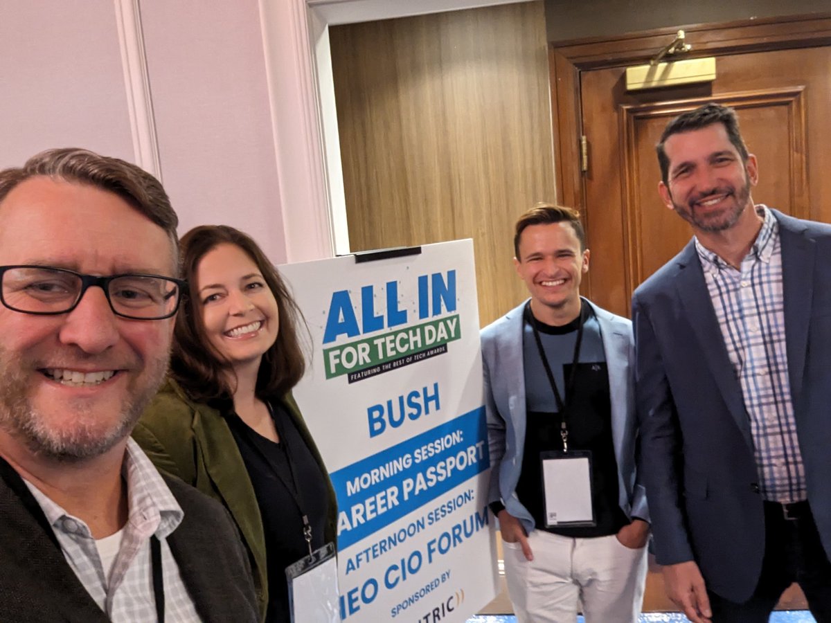 Brad_Nellis's tweet photo. The crew is here, ready to talk #EmergingTech with CIOs at the @GreaterCLE All in for Tech Day today  @centric @caldhubaib @carmenfontana  #TechIsCool https://t.co/yzq20b63OV