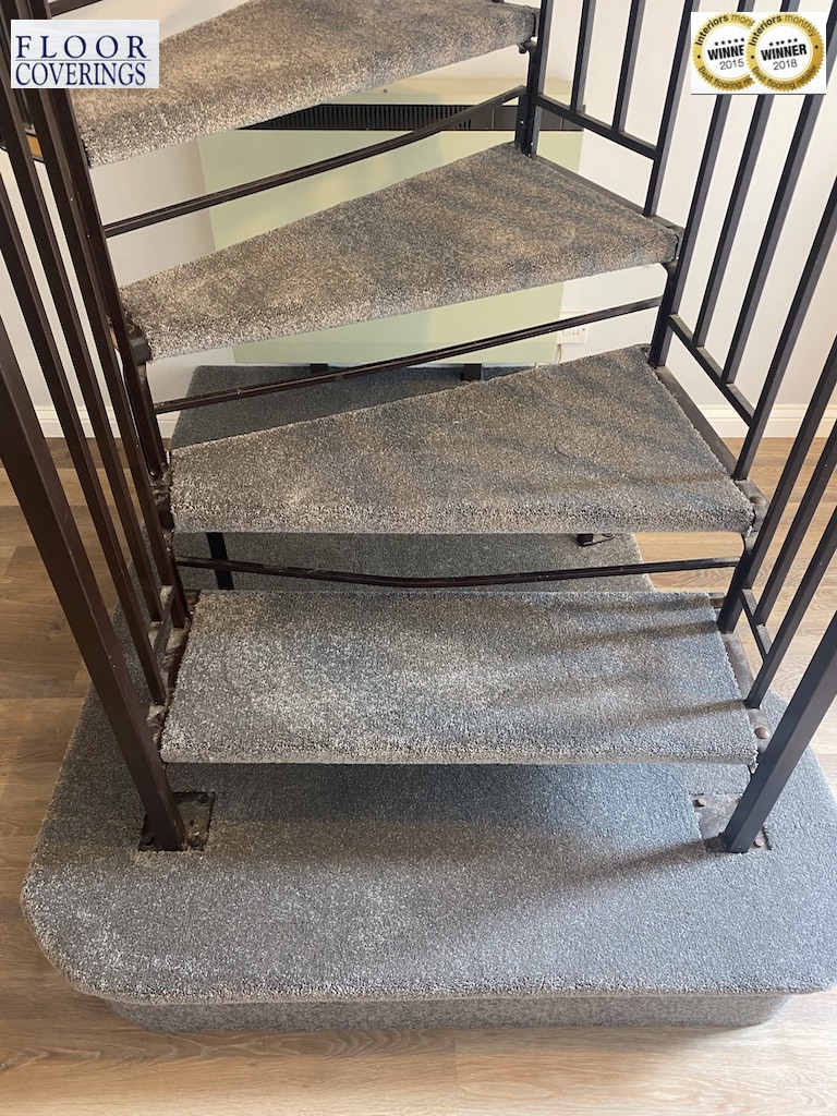 We haven't found a staircase that we can't transform with a beautiful new carpet.  This one isn't the norm but our professional fitters rose to the challenge with this end result.  We have hundreds of carpets on display to suit all tastes.  What are you waiting for? #flooring