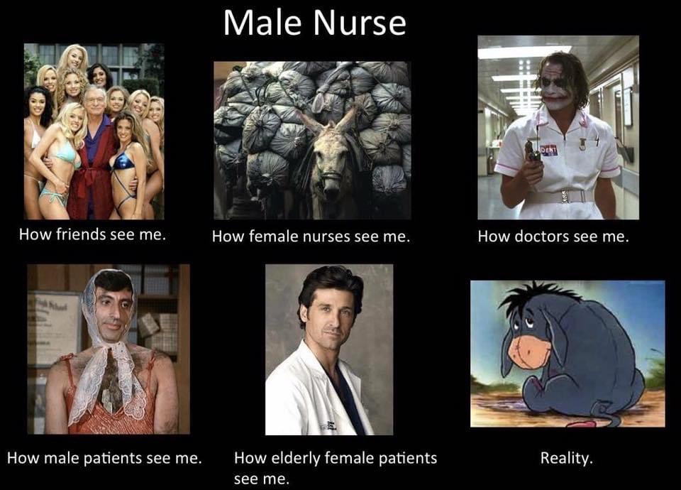 ma_thomson's tweet photo. This piped up on one of my socials form some time ago .at the time I thought it extremely funny and reasonably accurate. Thank god the world has changed signify tly for the better. Nurses are nurse what ever their gender. A fabulous professional group of humans https://t.co/6AMCQ1R68F