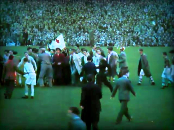 Photo taken at Full Time at the 1948 All-Ireland Minor Final as Tyrone defeat Dublin in Croke Park to win their 2nd Consecutive Minor Title  🏆  🔴