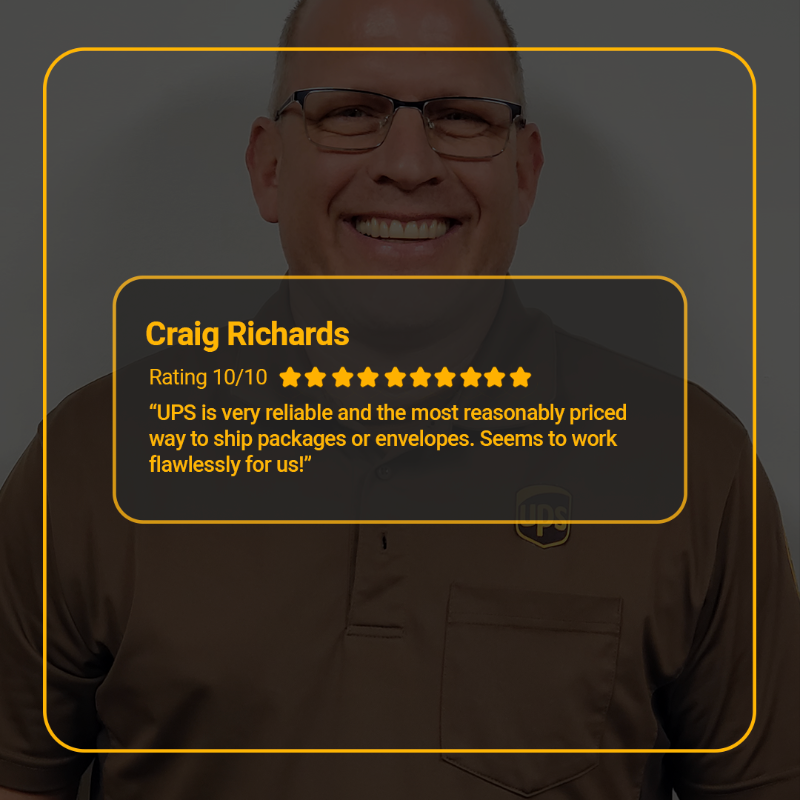 UPS's tweet photo. It's not easy being a perfect 10 😎

Here are a few of our drivers who've received a 10 out of 10 from our panel of experts (our customers). Celebrate 10/10 with us by clicking the photos below to nominate your favorite driver!
