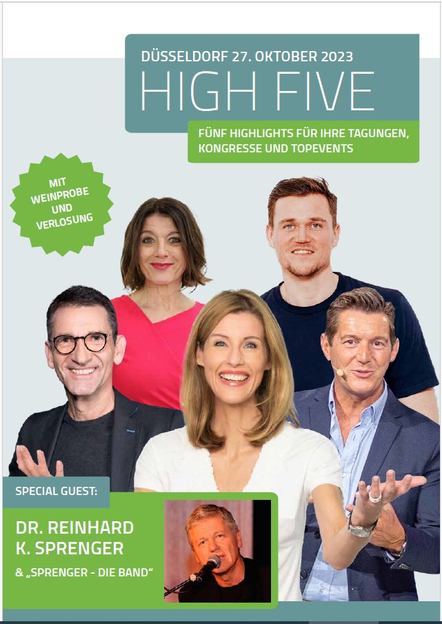 matschnig's tweet photo. 🌟 #HighFive 2023 - Das Highlight des Jahres!
📆 27.10.2023 – #Düsseldorf

Erleben Sie 5 renommierte Referenten zu brandaktuellen Themen. Erfahren Sie, wie Sie Ihre Kunden und Mitarbeitende aktivieren und motivieren. 

👉 https://t.co/zCUGcQiOGl https://t.co/ZeyvOFUDvE