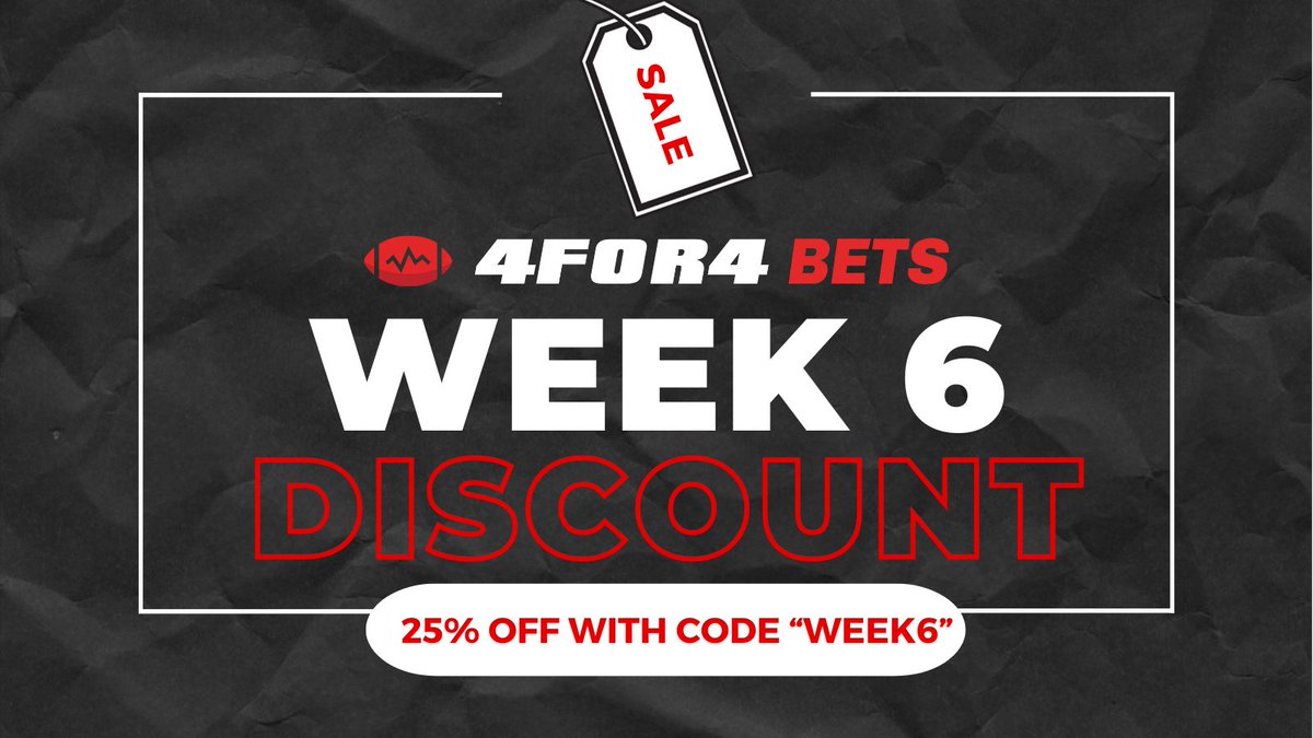 4for4football's tweet photo. Our NFL Player Prop team is crushing!🚀

@ConnorAllenNFL
•Week 5: 8-2 (+5.72 units)
•UNIQUE YTD: 44-28 (+11.86 units)

@RyNoonan
•5 CONSECUTIVE winning weeks
•Tackle Props: 34-18 (+15.24 units)

Get 25% off with code: WEEK6

Start Winning: https://t.co/0H9ycfMaPh