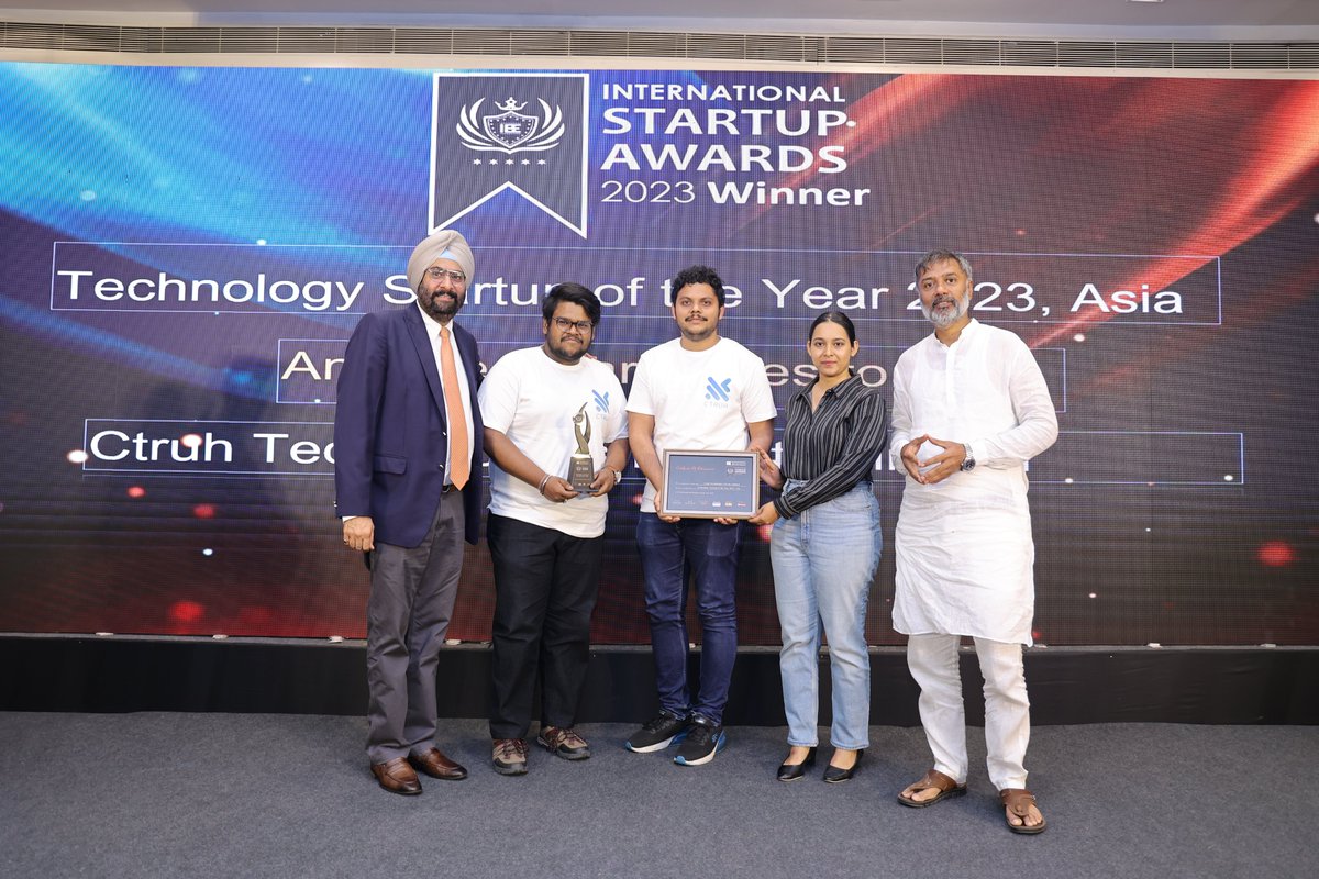 ibemagazine's tweet photo. International Startup Awards 2023, Asia Winners

Technology Startup of the Year 2023, Asia - Ctruh Technologies Private Limited

40 Under 40 Startup Leader 2023, Asia - A T Vinay Babu, Ctruh Technologies Private Limited https://t.co/s7256gOE72