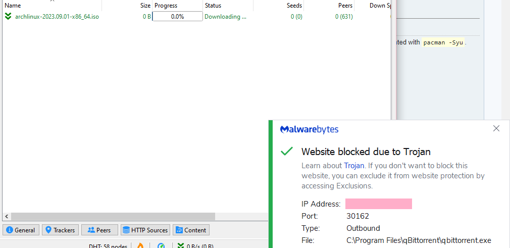 so @Malwarebytes thinks the official download torrent of @ArchlinuxEn is a trojan lmao