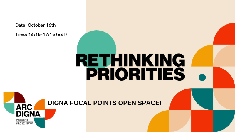 **NEW AGENDA ITEM** Digna Focal Points open space!

Join us for an hour of open dialogue and informal discussions. PSEAH focal points are invited to drop in, share insights, ask questions, and connect with fellow practitioners and the DIGNA program manager.