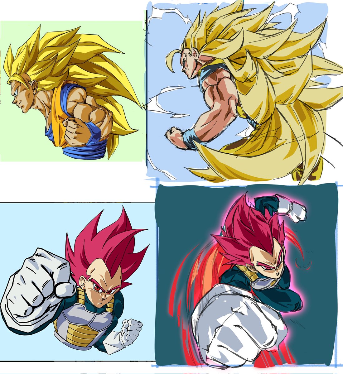 BLZ on X: Super Saiyan Blue Kaioken Goku & Super Saiyan Blue Evolved  Vegeta Full art coming soon. Hope you like it. Feel free to share.  #DBLegends  / X