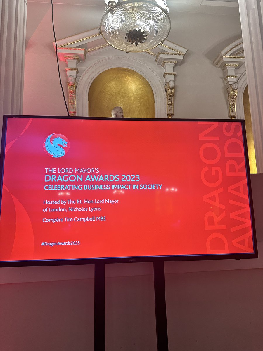 Celebrating the positive social impact business has on communities here at @Dragon_Awards generously hosted by @CityLordMayor Follow #DragonAwards2023 for more updates✌🏿