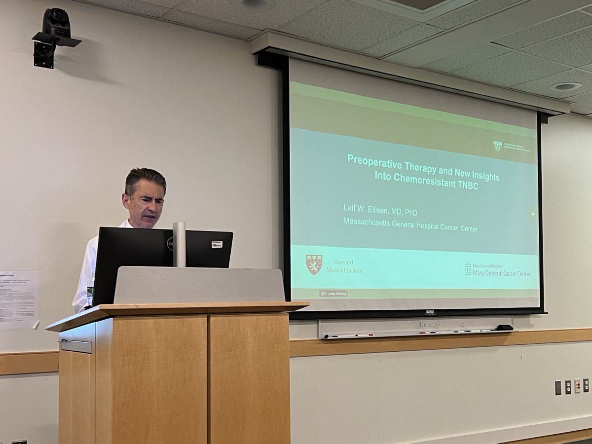 Thank you to Dr. Leif Ellisen @MGHBreastOnc for kicking off our @MGHCancerCenter Multidisciplinary Breast Cancer Rounds this academic year and speaking on preoperative therapy and chemoresistant triple-negative #breastcancer!