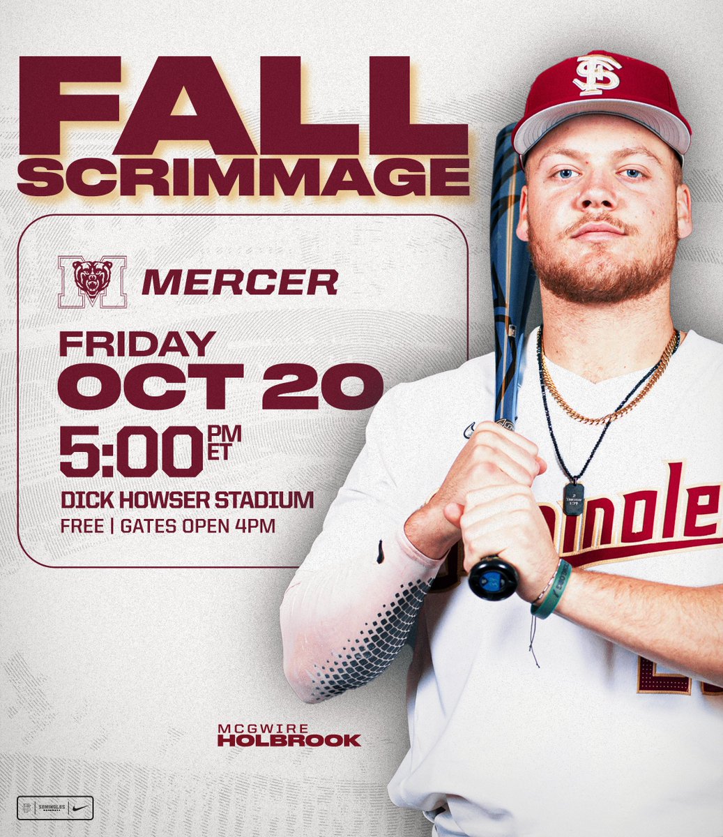 Make your way out to Howser for our Homecoming exhibition game against Mercer next Friday! 📍 Howser 📅 October 20 🕔 5 PM 🎟 FREE 🆚 @MercerBaseball