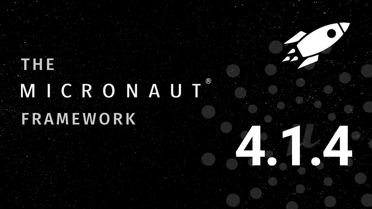 The Micronaut Foundation is excited to announce the release of Micronaut framework 4.1.4 Please see our latest blog post for more details. micronaut.io/2023/10/10/mic… #micronaut