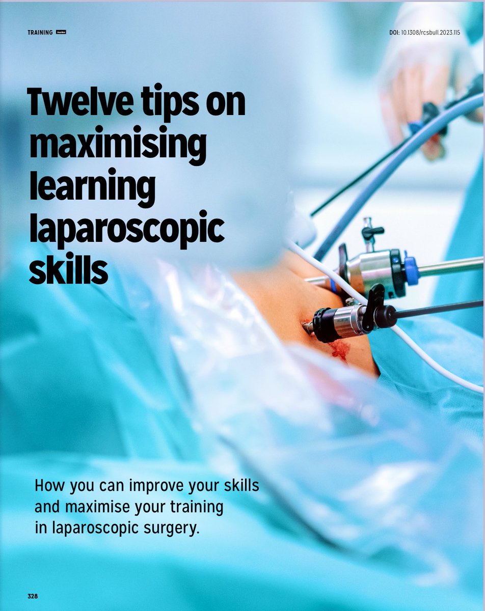 Hossein Arang (@hosseinarang) on Twitter photo A few useful tips to help guide fellow surgical trainees in overcoming the challenges of laparoscopic surgery.
publishing.rcseng.ac.uk/doi/epdf/10.13β¦
<a href="/ElBoghdadyMike/">Michael El Boghdady</a> A few useful tips to help guide fellow surgical trainees in overcoming the challenges of laparoscopic surgery.
publishing.rcseng.ac.uk/doi/epdf/10.13β¦
<a href="/ElBoghdadyMike/">Michael El Boghdady</a>
