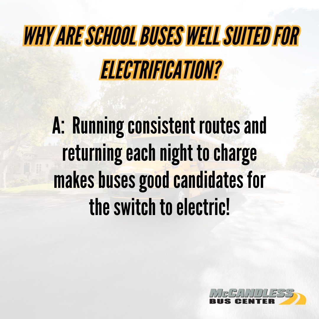 Why are school buses the best candidates for electrification? Swipe to find out! Learn more about zero-emission solutions for school buses at bit.ly/3Y8Mhtz 

#SchoolBus #ZeroEmission #ICBus #CESeries #CleanSchoolBus #FleetElectrification