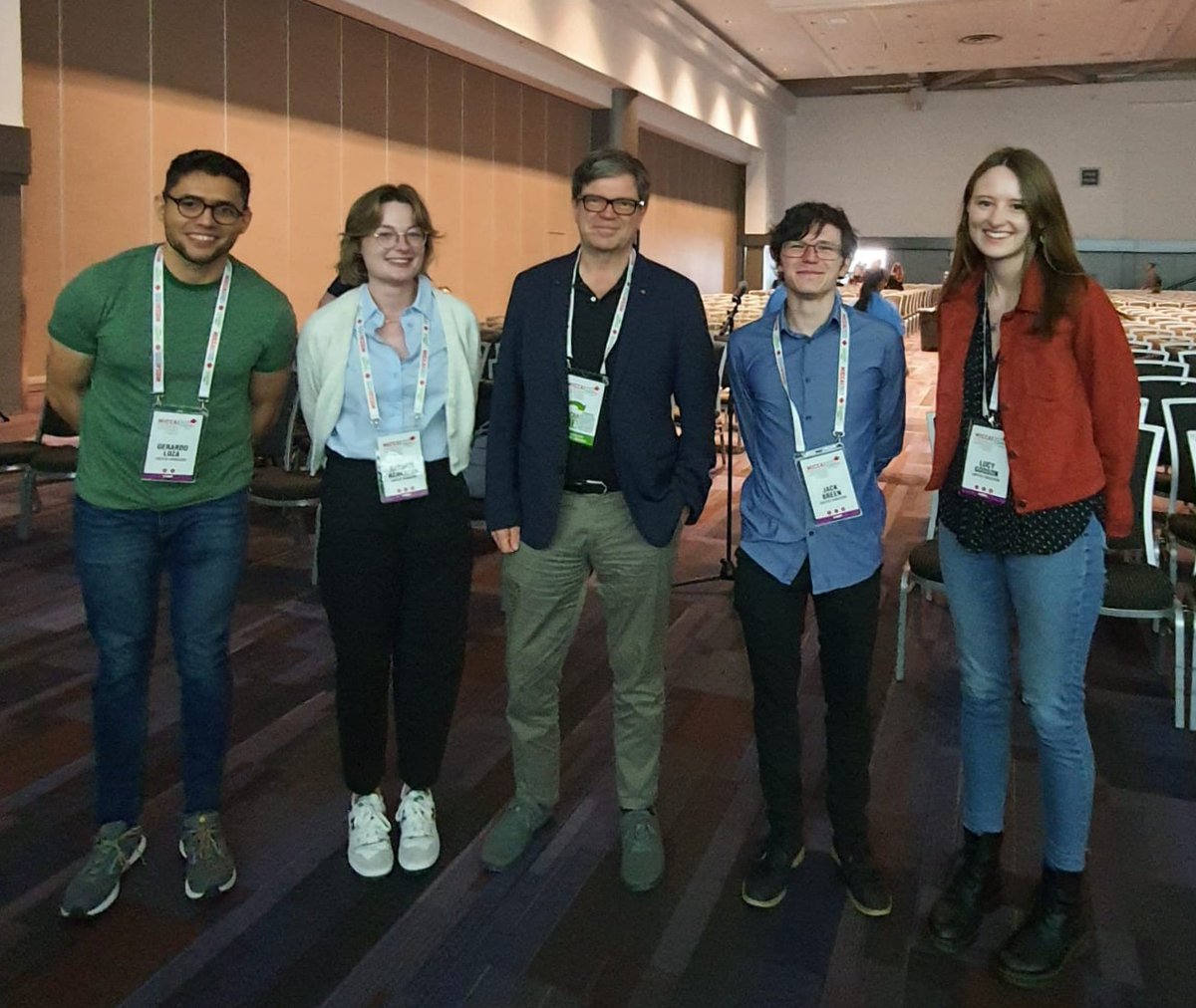 Our students were fortunate enough to get a quick picture with <a href="/ylecun/">Yann LeCun</a> before his fantastic keynote presentation today at #MICCAI2023!  <a href="/MICCAI_Society/">MICCAI</a>