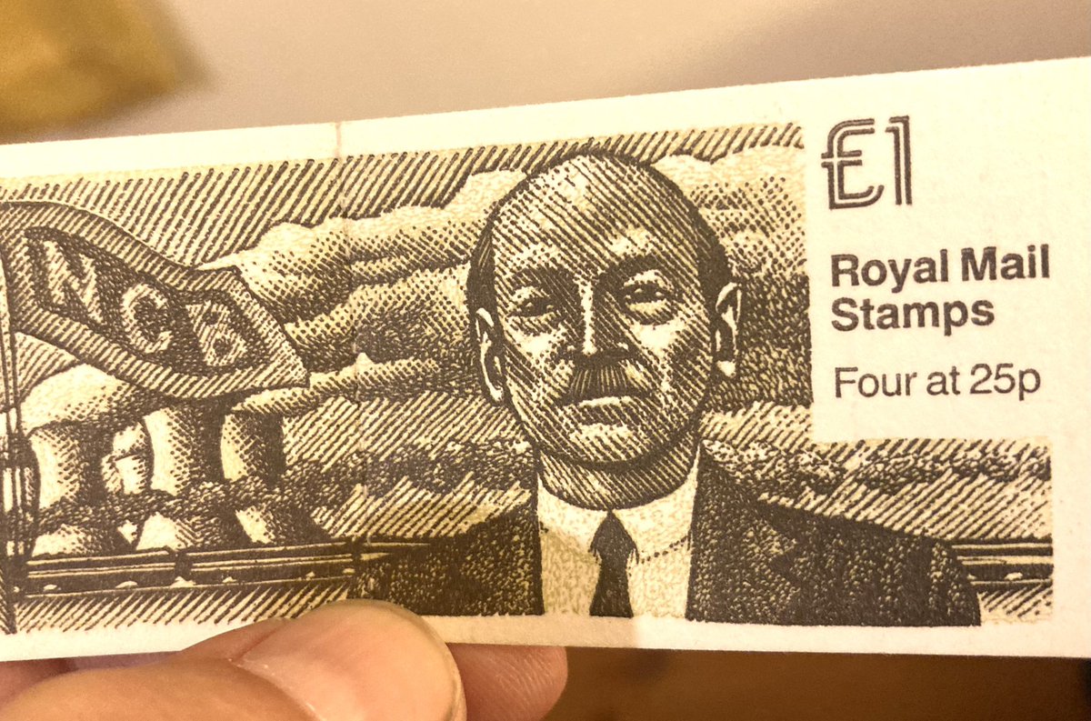 I’m not sure why, and call me old fashioned, but during the #LabourConference2023 I have continually wanted to look at my 1993 book of stamps featuring #ClementAttlee. Nice work from wood engraver #HarryBrockway.