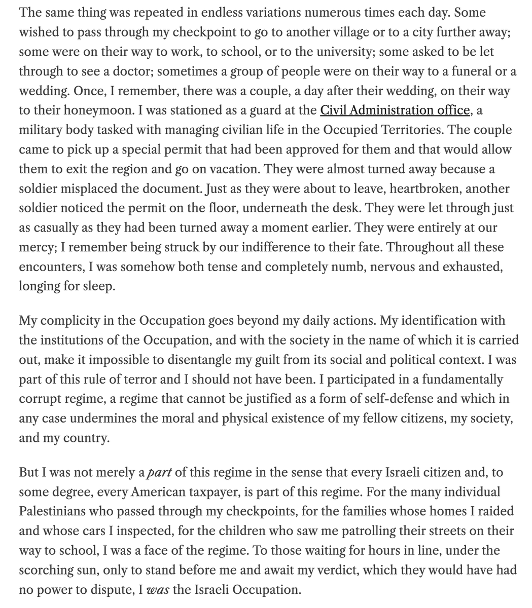 On remorse, from a former IDF soldier, who asks "How can morality enable us to live with the horror we inspire in ourselves?"

from <a href="/TheRavenMag1/">The Raven</a>. 

ravenmagazine.org/magazine/havin…