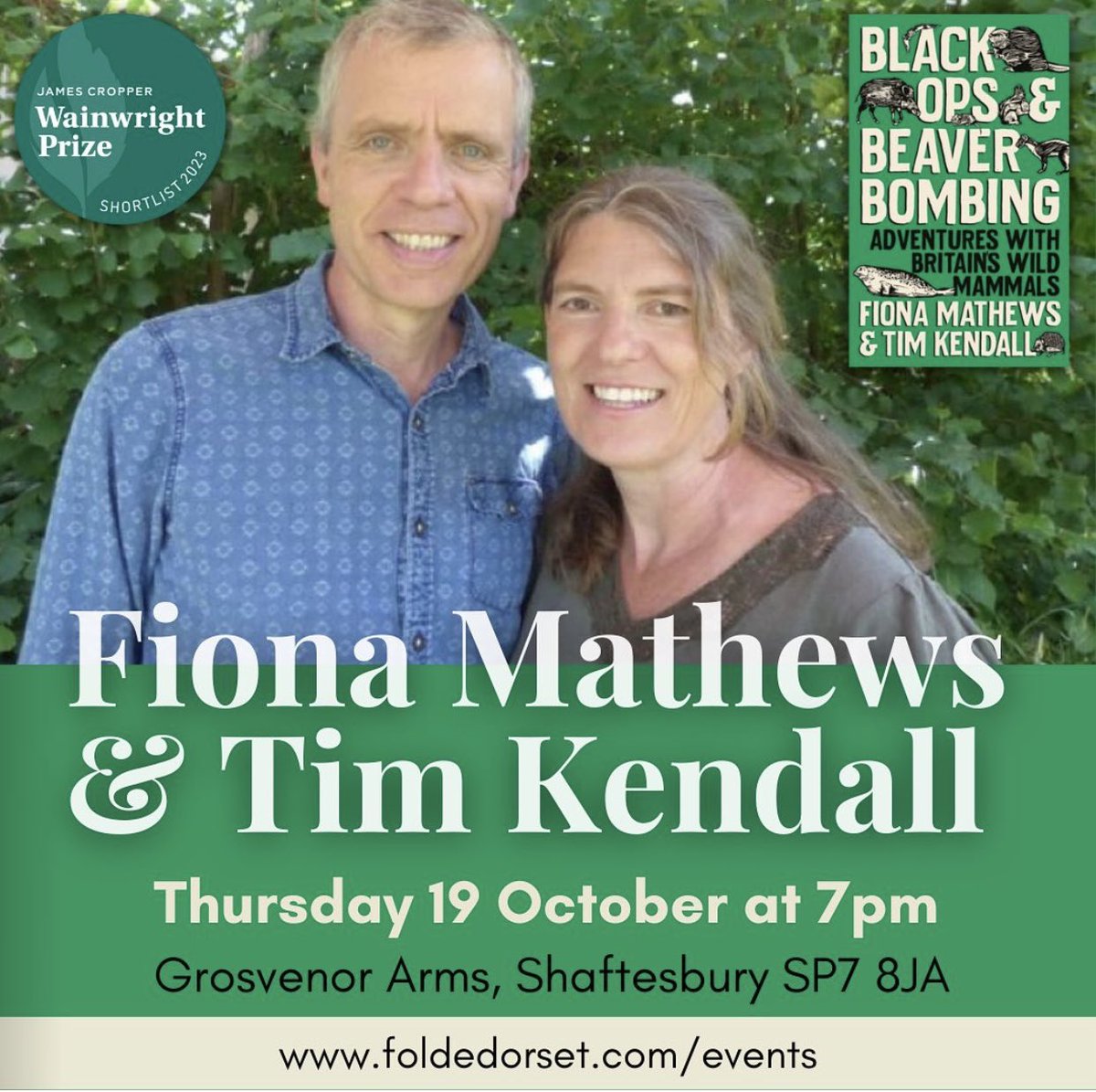 FoldeDorset's tweet photo. Join us & Wainwright-shortlisted @MathewsFiona & @TimKendall70 at @GrosvenorDorset on Thurs 19 October and take a safari with them unlike any other. 🧵
#fionamathews #timkendall #oneworldpublications #naturebooks #naturewriting #conservationmatters #britishwildlife https://t.co/anEfZvrsEz