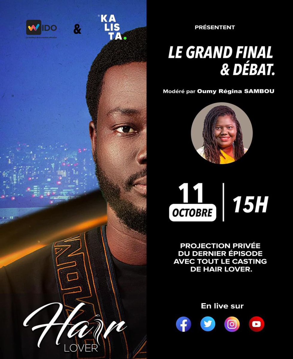 Projection du dernier épisode de HAIR LOVER sur  en live demain  <a href="/wido_tv/">Wido</a> 
@kalista_productions  we did it. 🙌🏾🙌🏾
Abonnez-vous sur <a href="/wido_tv/">Wido</a> pour plus de contenus exclusif