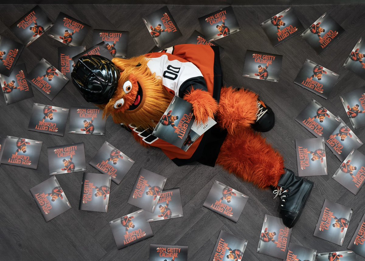 GrittyNHL's tweet photo. greased up fire fighters been real quiet since i got into the calendar game https://t.co/Q9w6sYe8KT